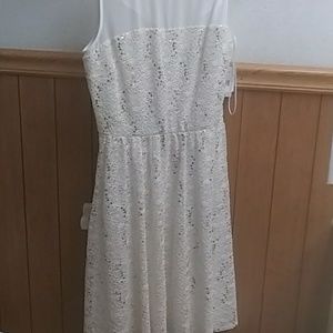 A white dress with glitter